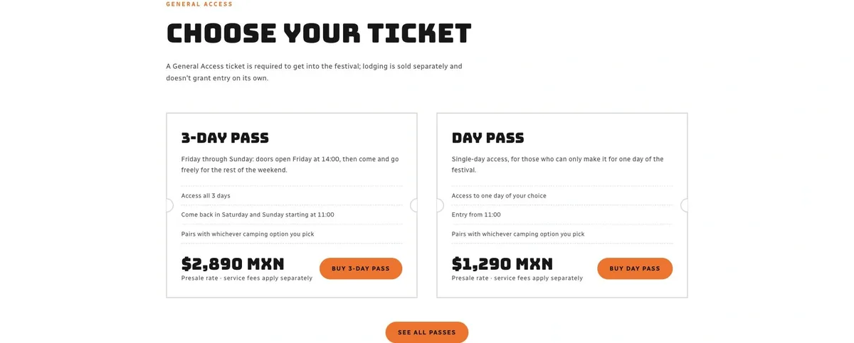 Festival Escape — passes