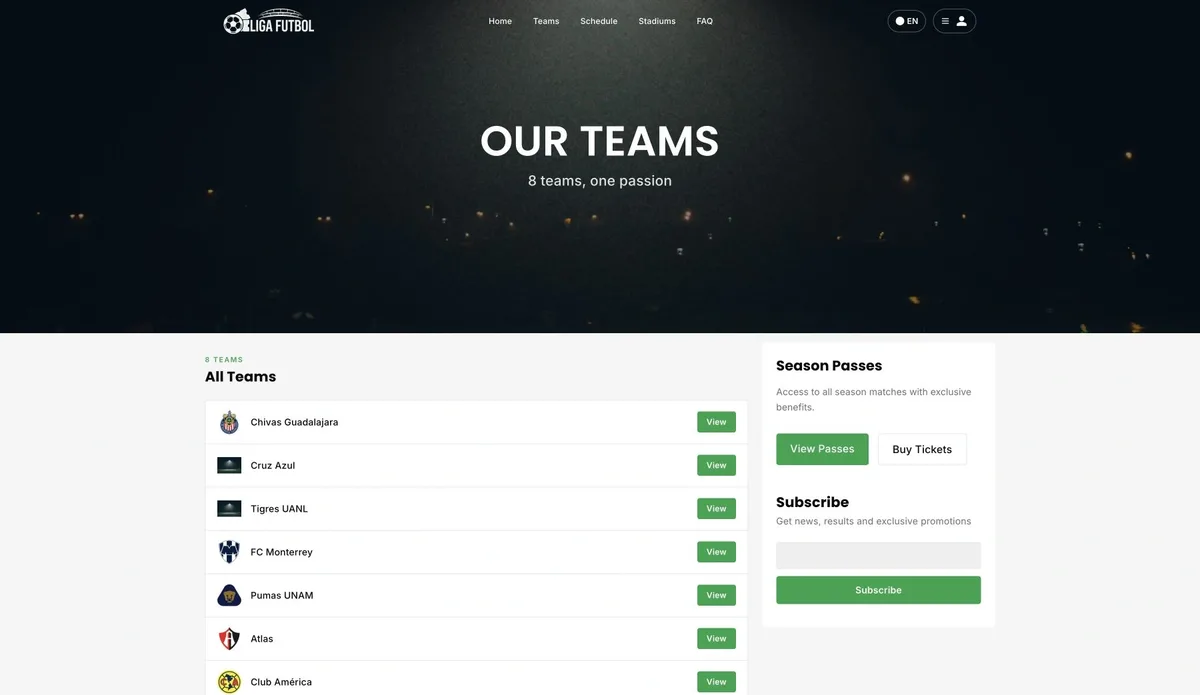 League Central — teams