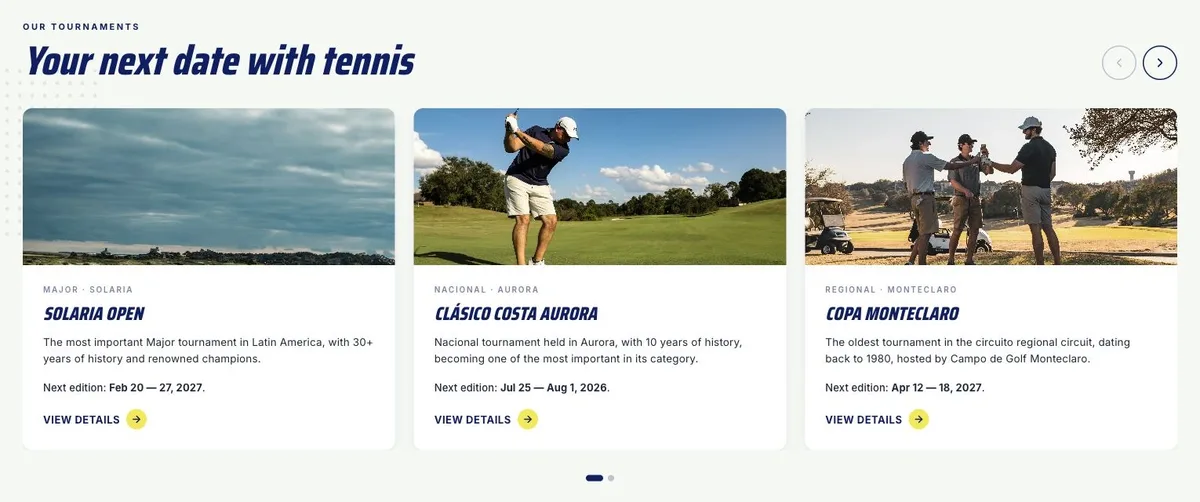 Tennis Tour — tournaments