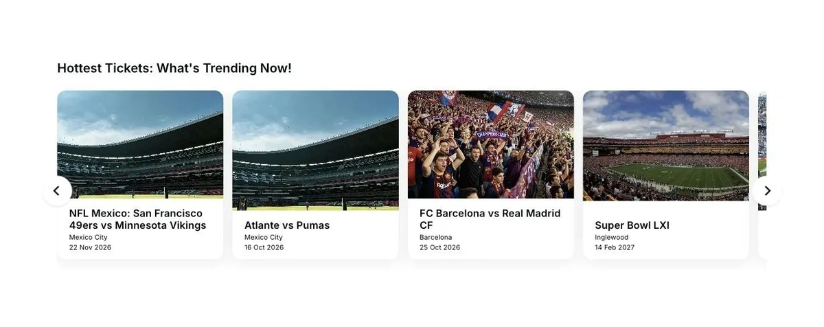 Featured sporting events