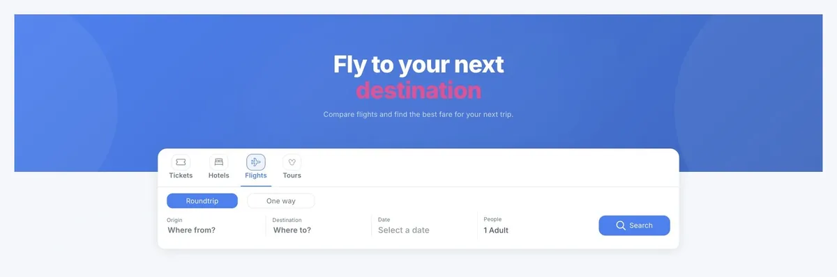 Ticket Explorer — flights