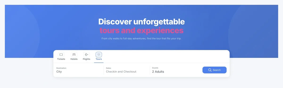 Ticket Explorer — tours