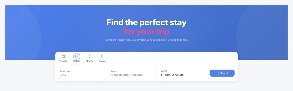 Ticket Explorer — hotels